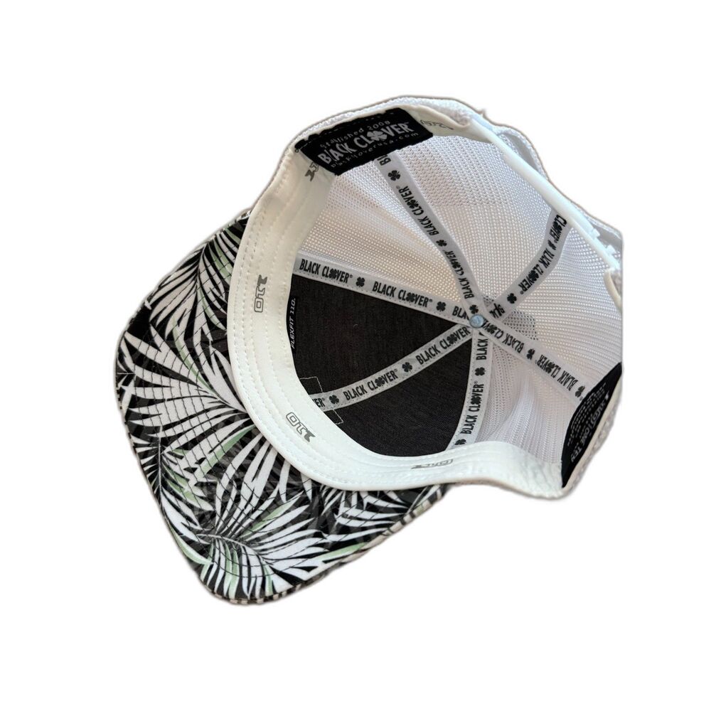 Black Clover Live Lucky 110 Snapback Hat Palm Leaf Tropical Mesh Trucker Cap NWT - Picture 5 of 8